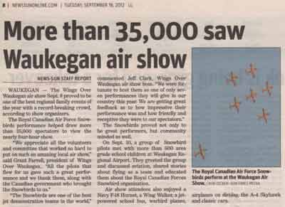 More than 35,000 at Waukegan Air Show - 2012